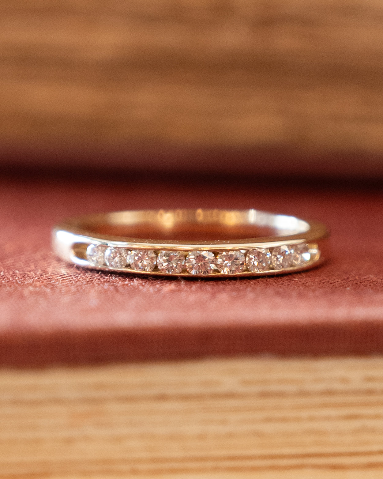 .27 Channel Set Diamond Wedding Band 14k Yellow Gold