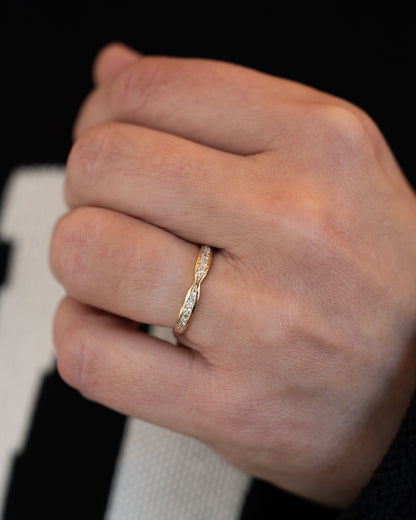 .23 Diamond Stacking Wedding Band 14k White Gold