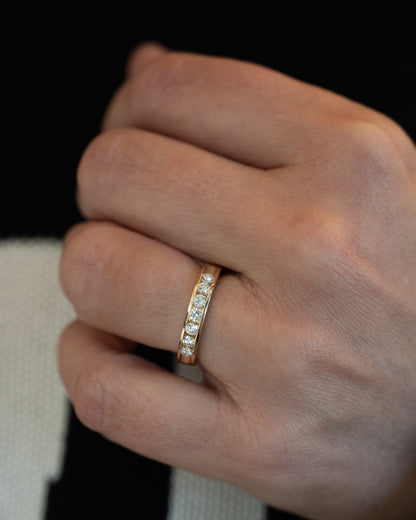 .46 Round Brilliant Diamond Wedding Band 14k