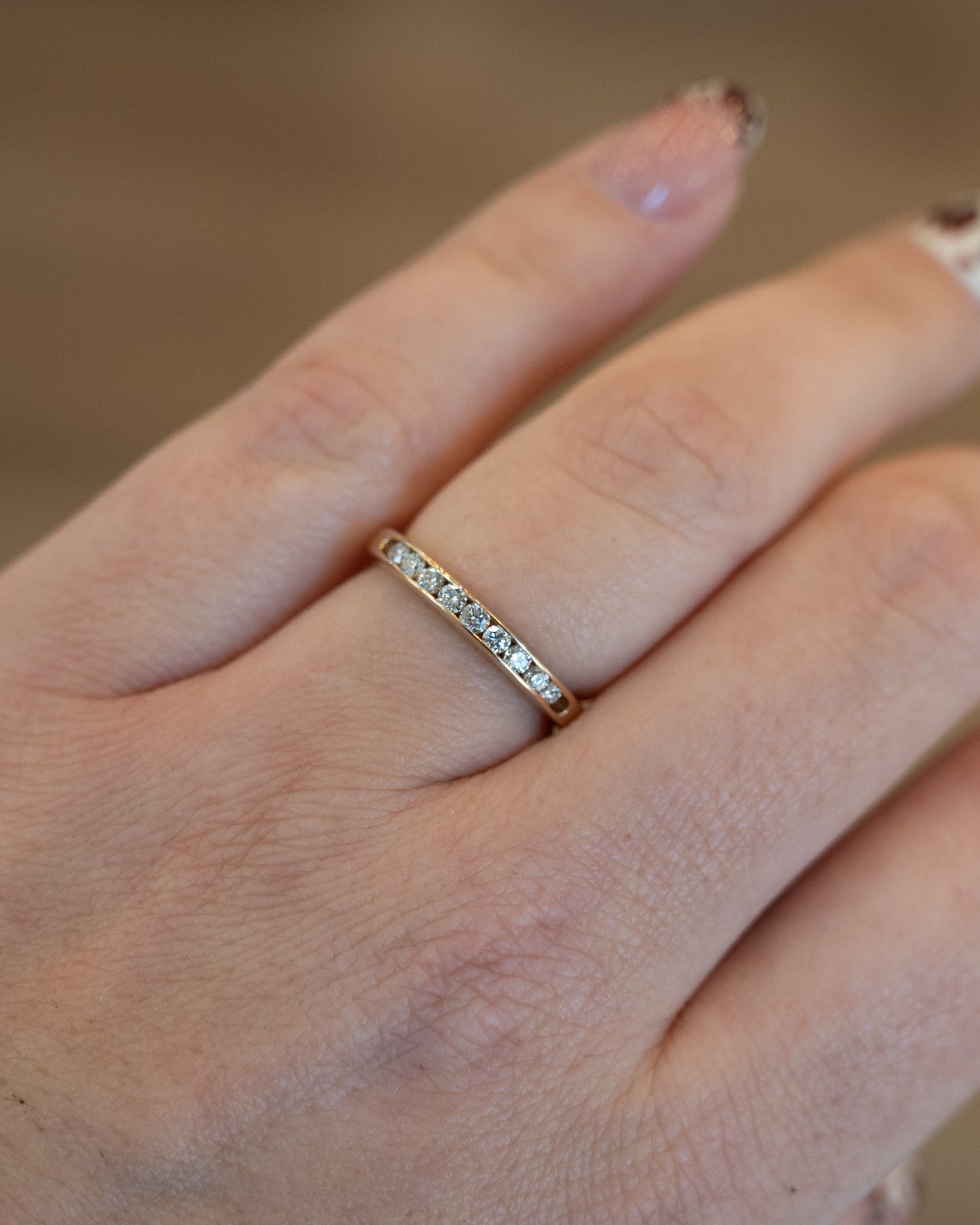 .27 Channel Set Diamond Wedding Band 14k Yellow Gold