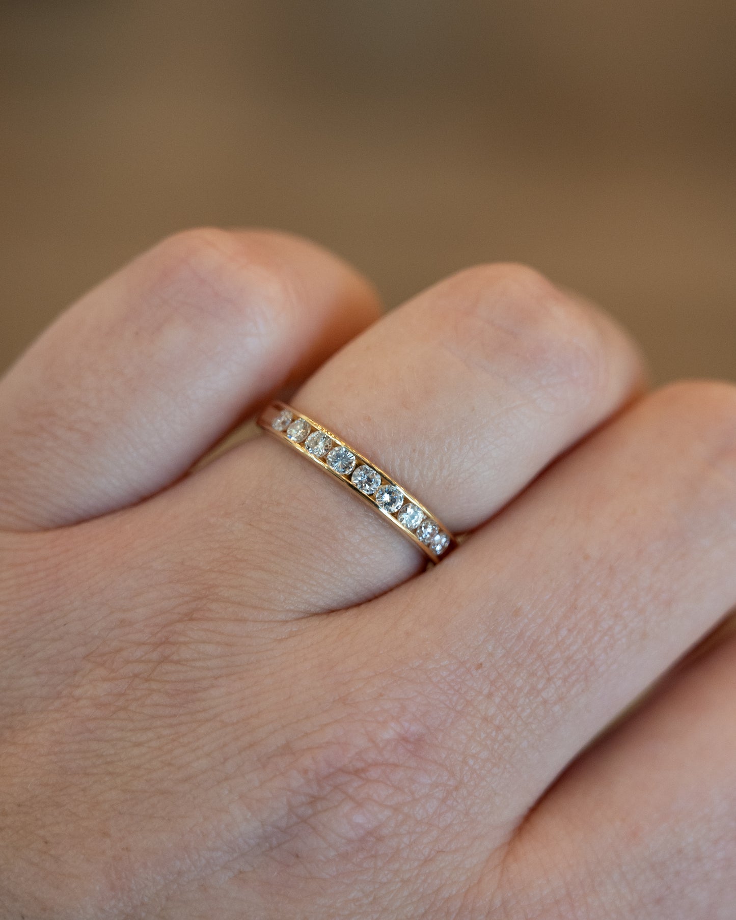 .54 Channel Set Diamond Wedding Band 14k Yellow Gold