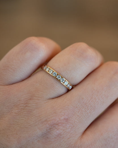 .54 Channel Set Diamond Wedding Band 14k Yellow Gold