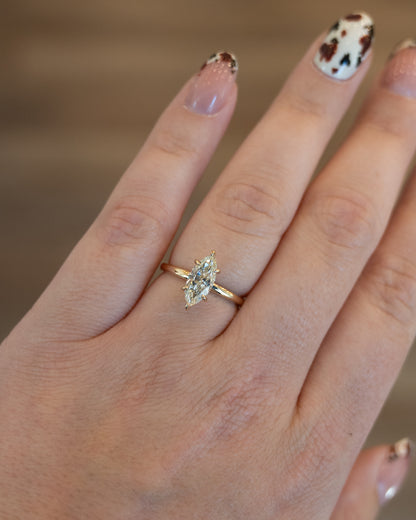1.31 Marquise Diamond Solitaire Engagement Ring 14k