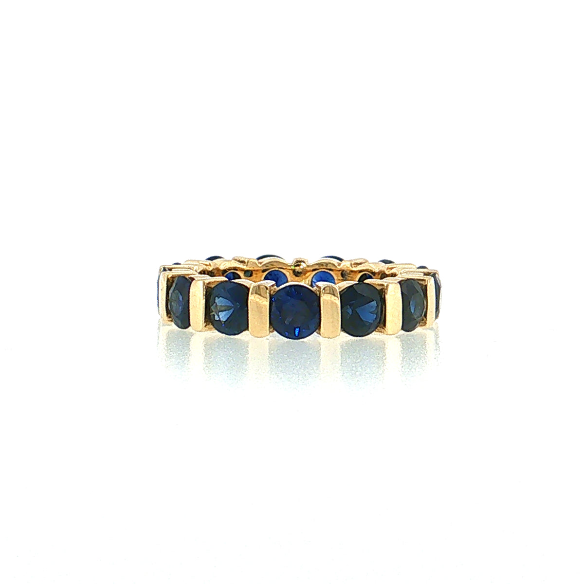 3.25 Blue Sapphire Eternity Stacking Band 14k
