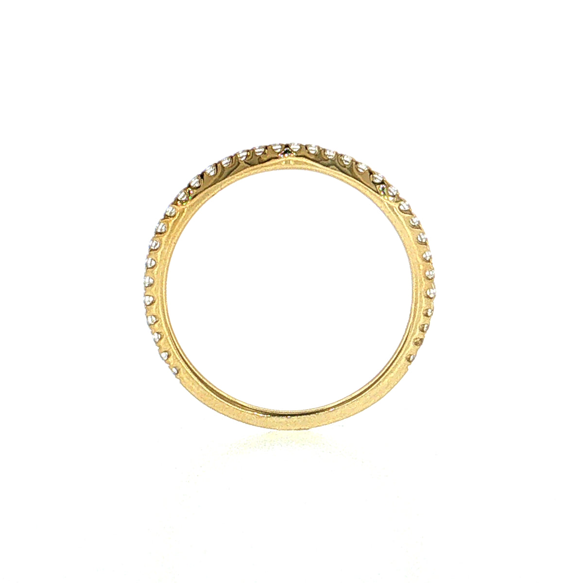 .21 Diamond Contoured Wedding Band 14k Yellow Gold