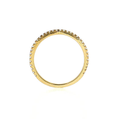 .21 Diamond Contoured Wedding Band 14k Yellow Gold