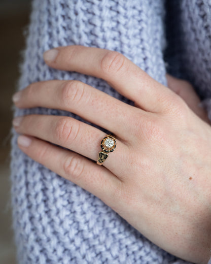 .61 Antique Victorian Diamond Engagement Ring 18k