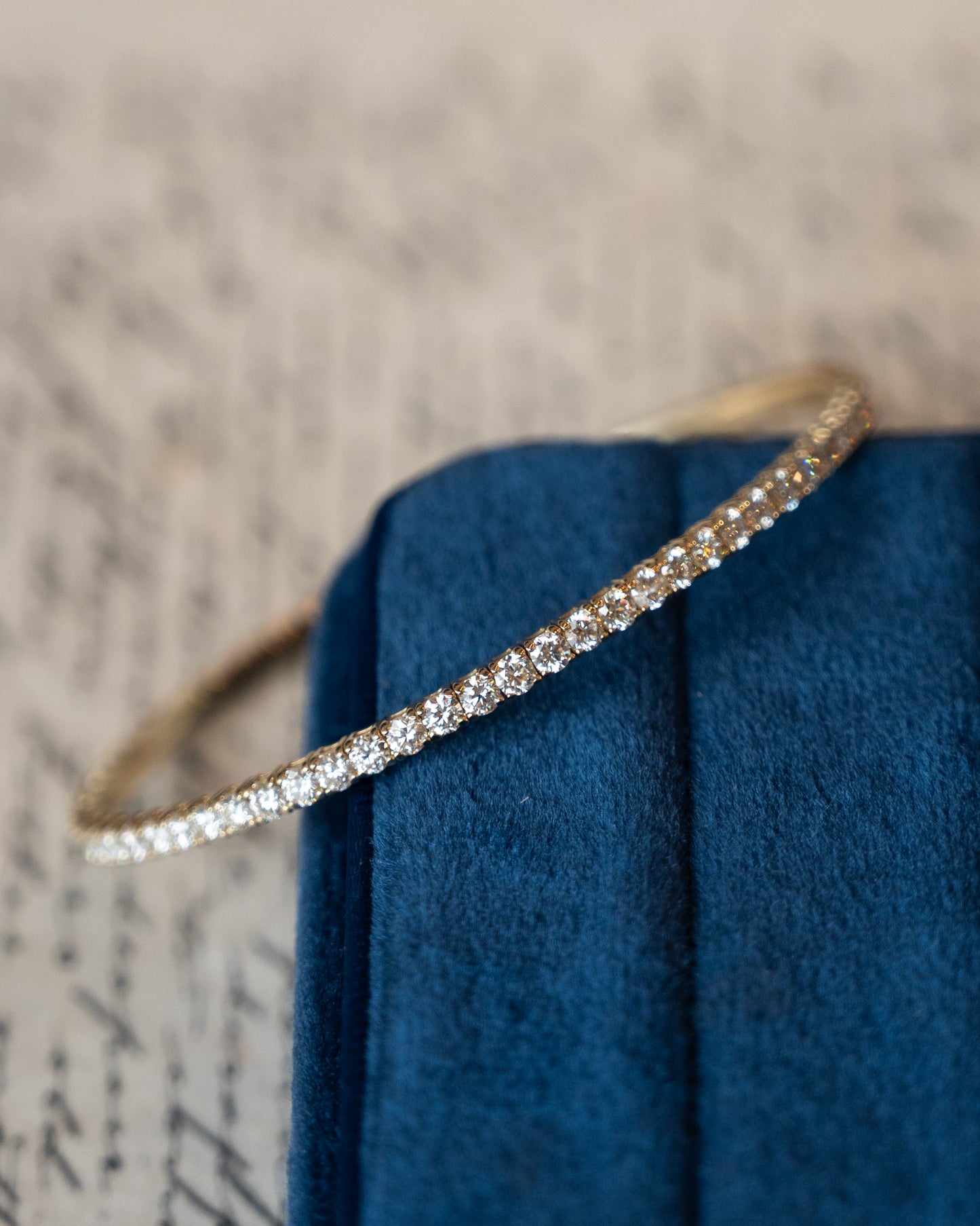 3.47 Diamond Bangle Bracelet 14k Yellow Gold