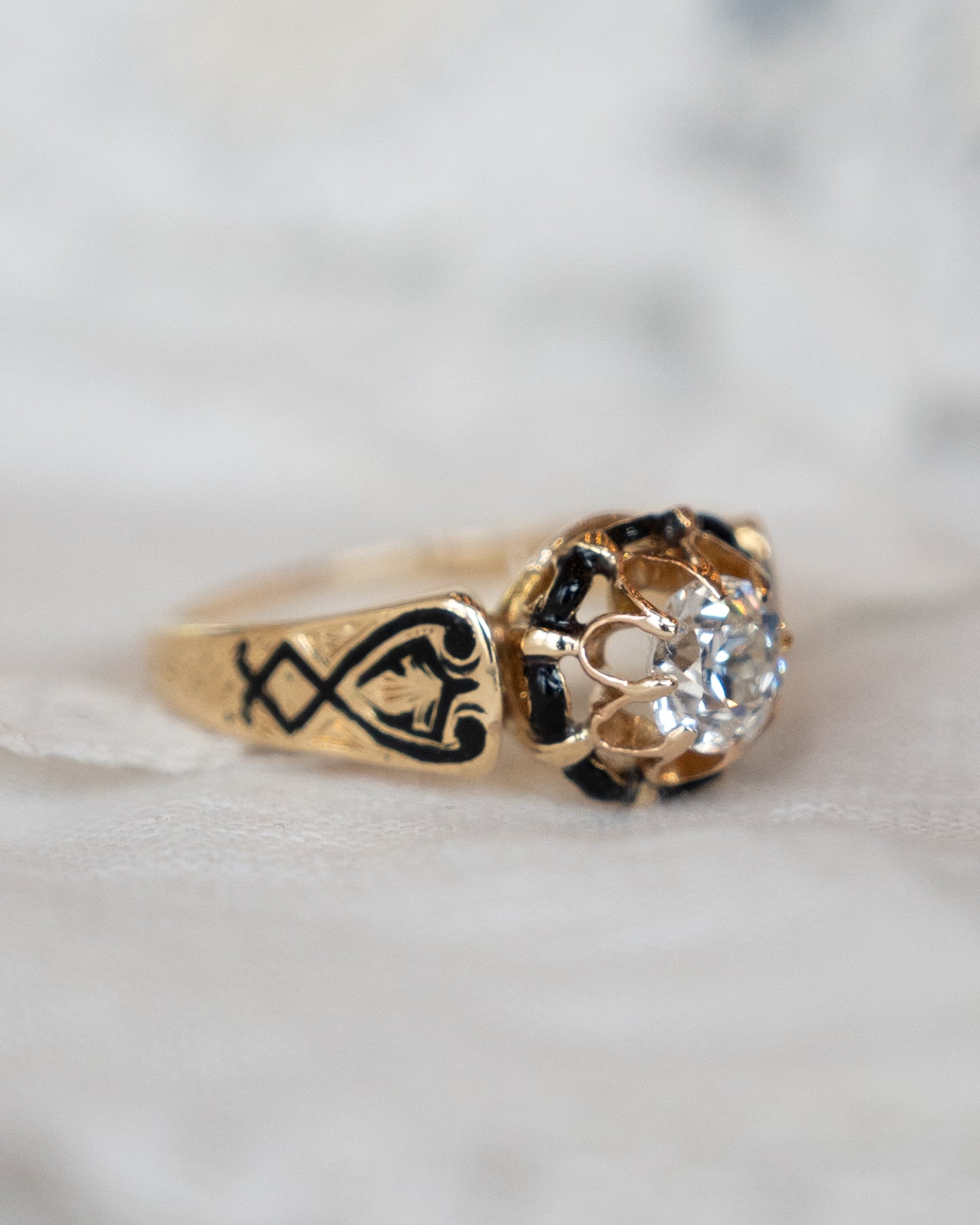 .61 Antique Victorian Diamond Engagement Ring 18k