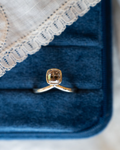 1.29 Cushion Diamond Solitaire Engagement Ring 14k