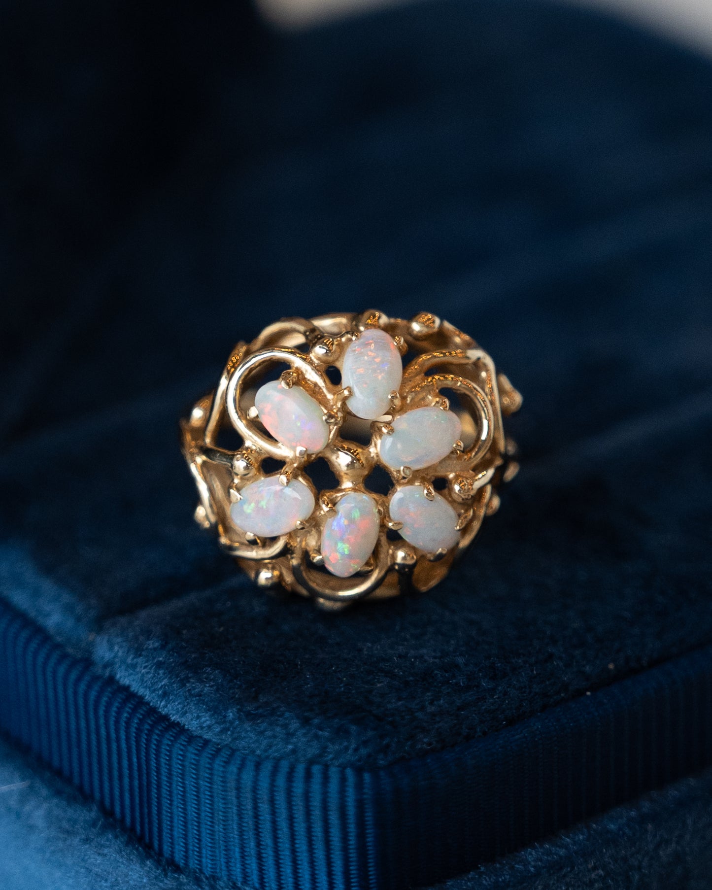 .96 Opal Cocktail Ring 14k Yellow Gold