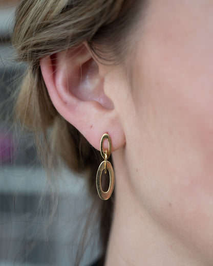 .06 Hidden Ruby Drop Earrings 18k Yellow Gold