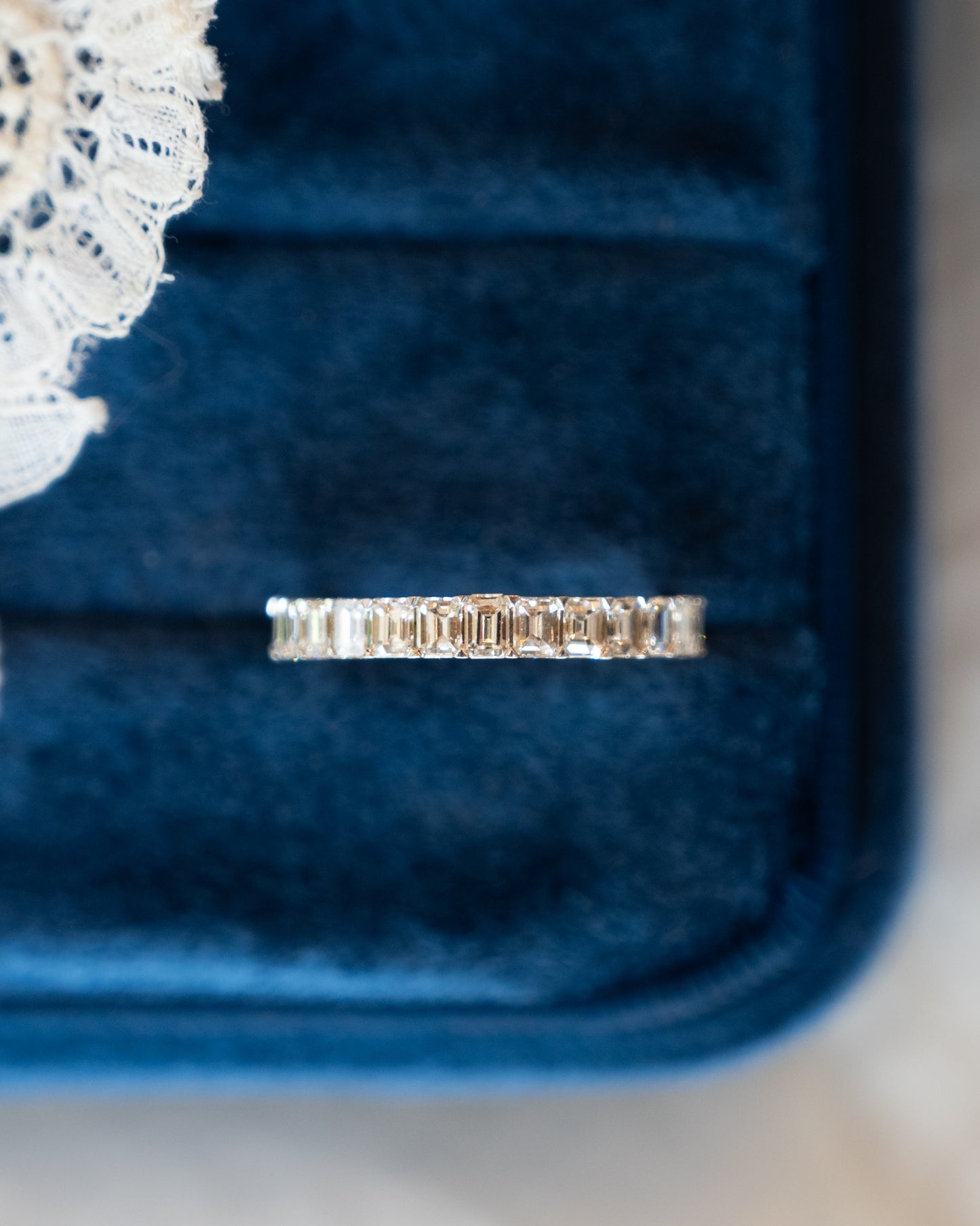 1.22 Emerald Cut Diamond Stacking Band 14k