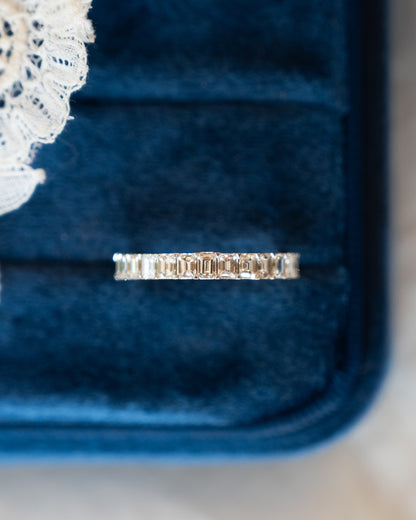 1.22 Emerald Cut Diamond Stacking Band 14k