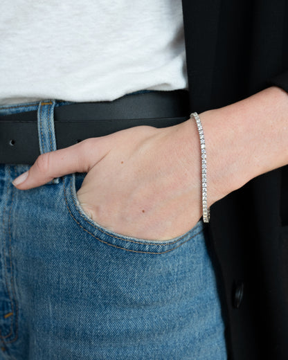 4.65 Round Diamond Tennis Bracelet 14k White Gold