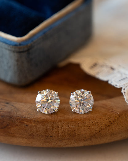 3.00 GIA Transitional Diamond Stud Earrings 18k