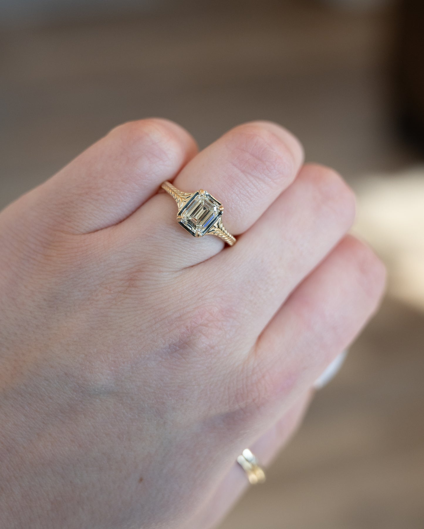 2.01 GIA Emerald Cut Diamond Engagement Ring 14k