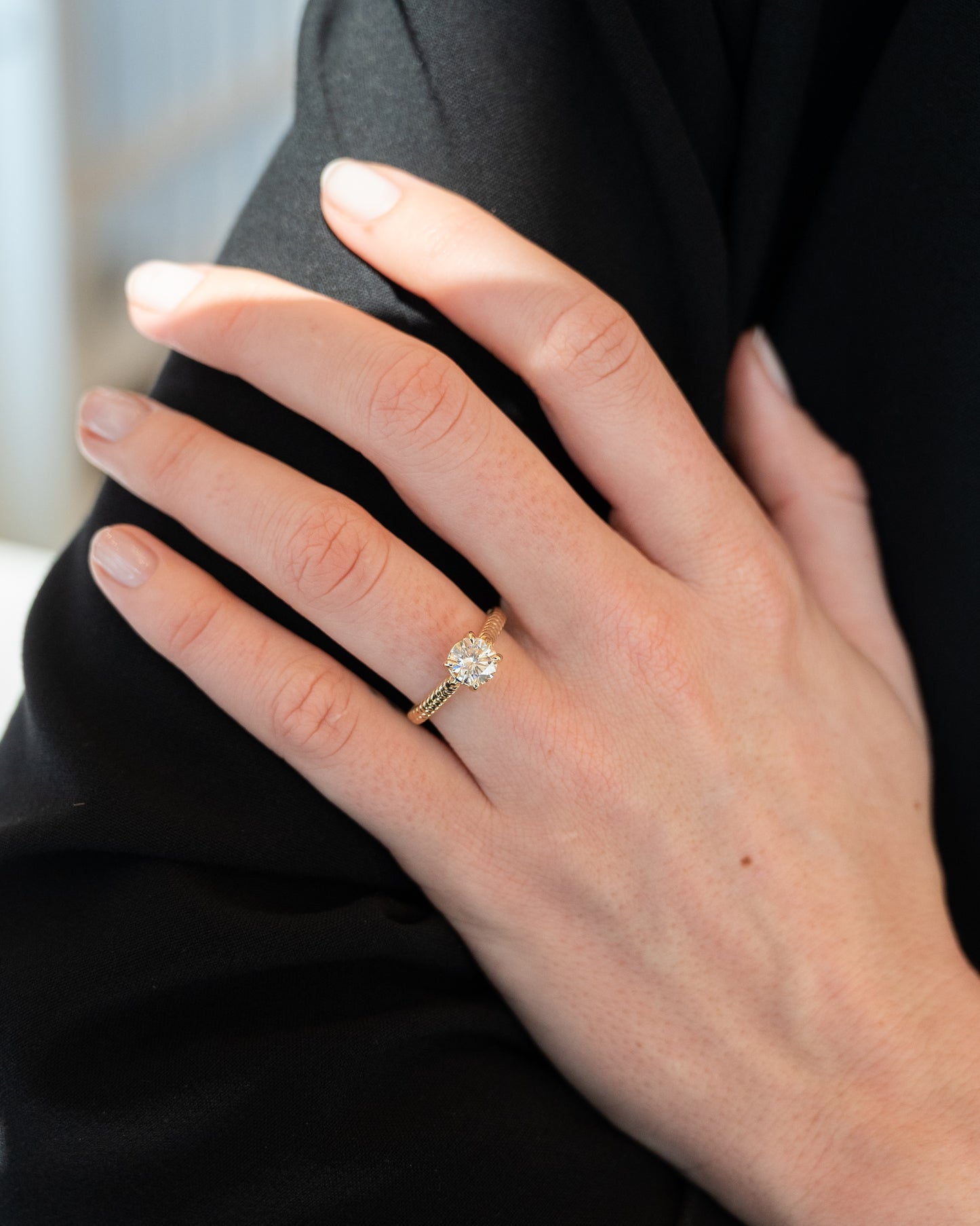 1.23 Round Diamond Solitaire Engagement Ring 14k