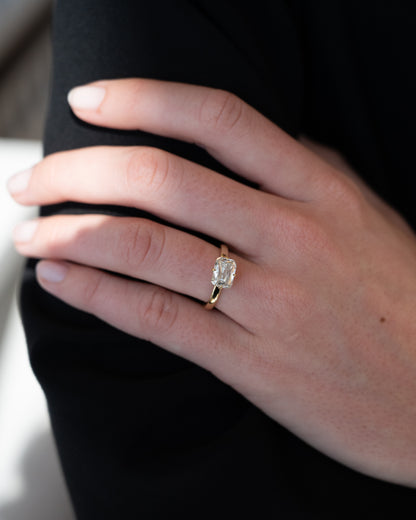 2.03 GIA Criss Cut Diamond Engagement Ring 18k