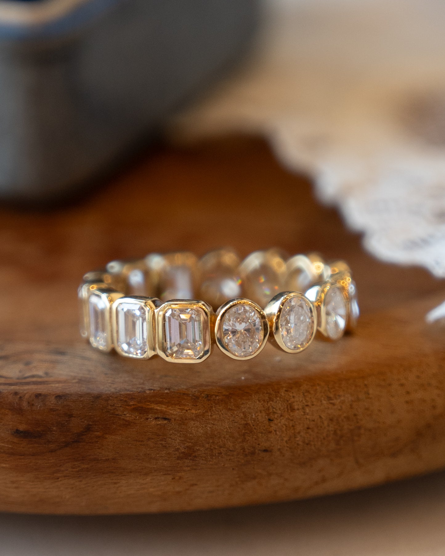 2.75 Mixed Diamond Eternity Wedding Band 18k