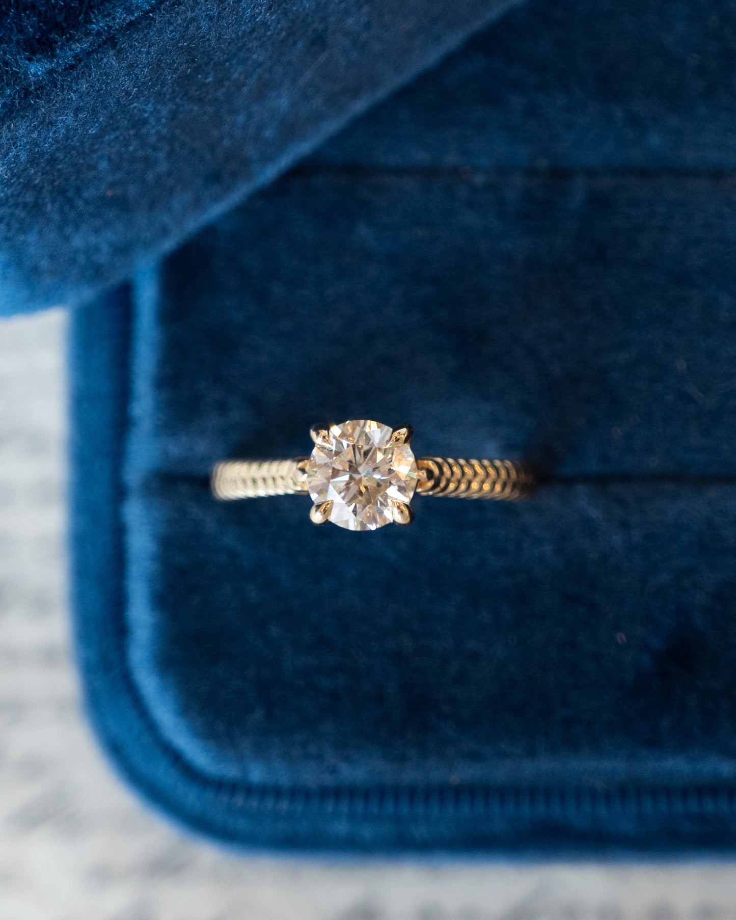 1.23 Round Diamond Solitaire Engagement Ring 14k