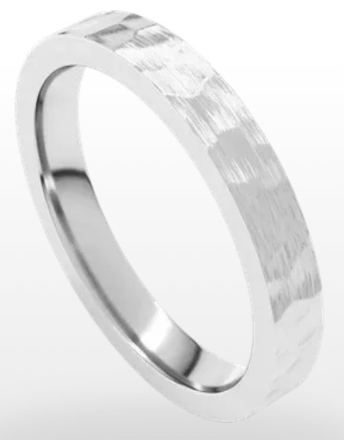 Custom Wedding Band in 14k White Gold