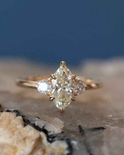 1.20 GIA Marquise Diamond Engagement Ring 14k