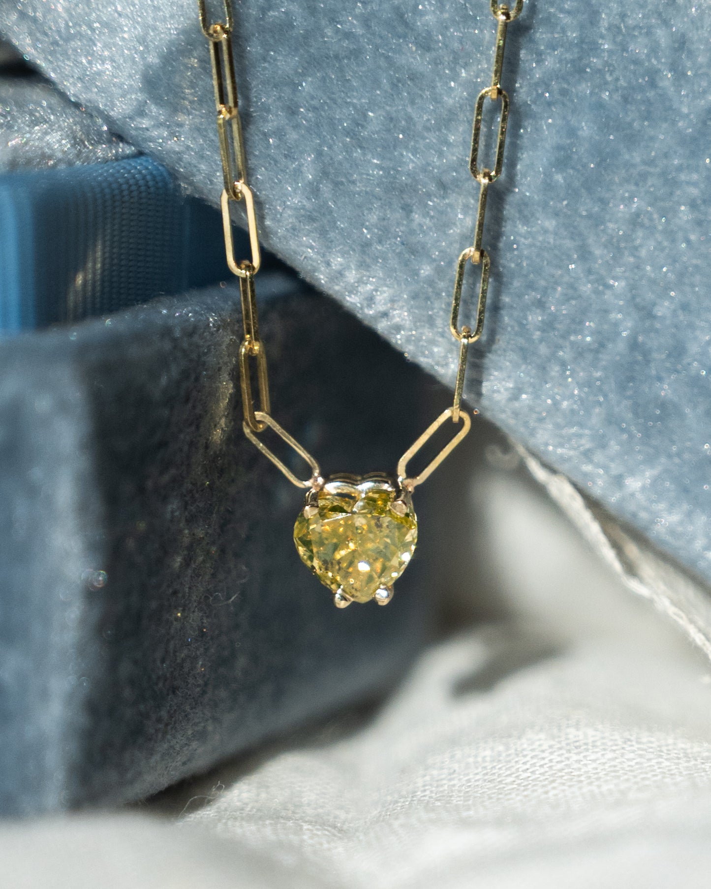 .76 Fancy Intense Yellow Diamond Pendant 14k