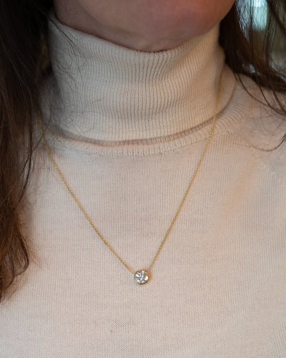 2.98 Round Brilliant Diamond Solitaire Pendant 14k