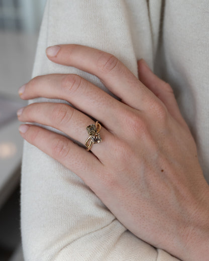 2.60 Toi Et Moi Diamond Engagement Ring 14k Yellow Gold