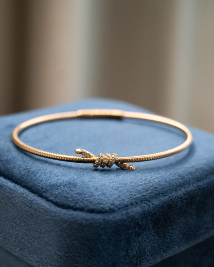 .22 Diamond Pave Bangle Bracelet 14k Rose Gold