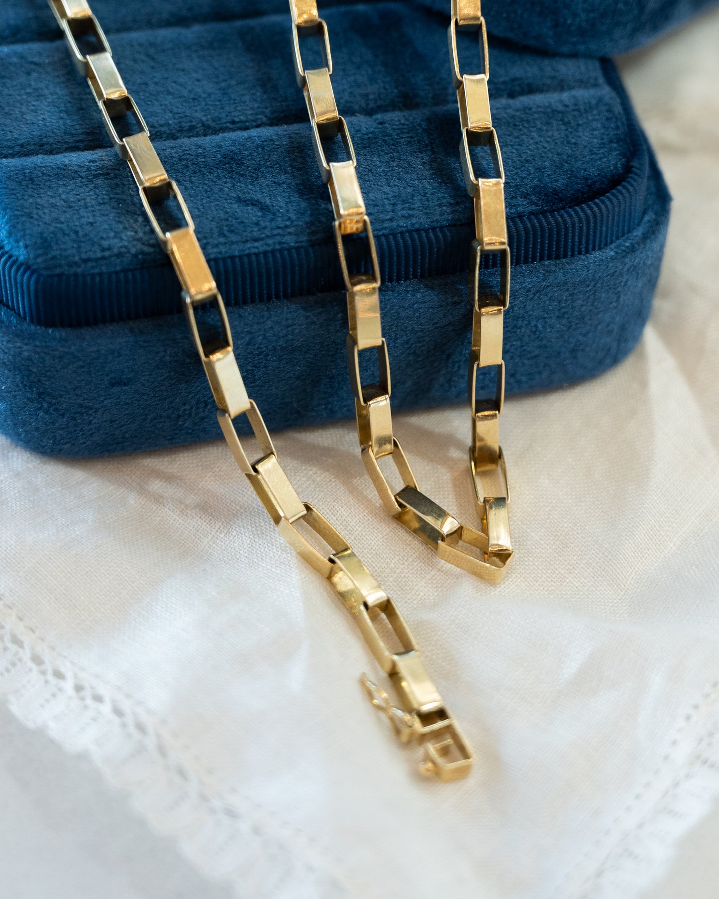 Paperclip Necklace & Bracelet in 14k Yellow Gold