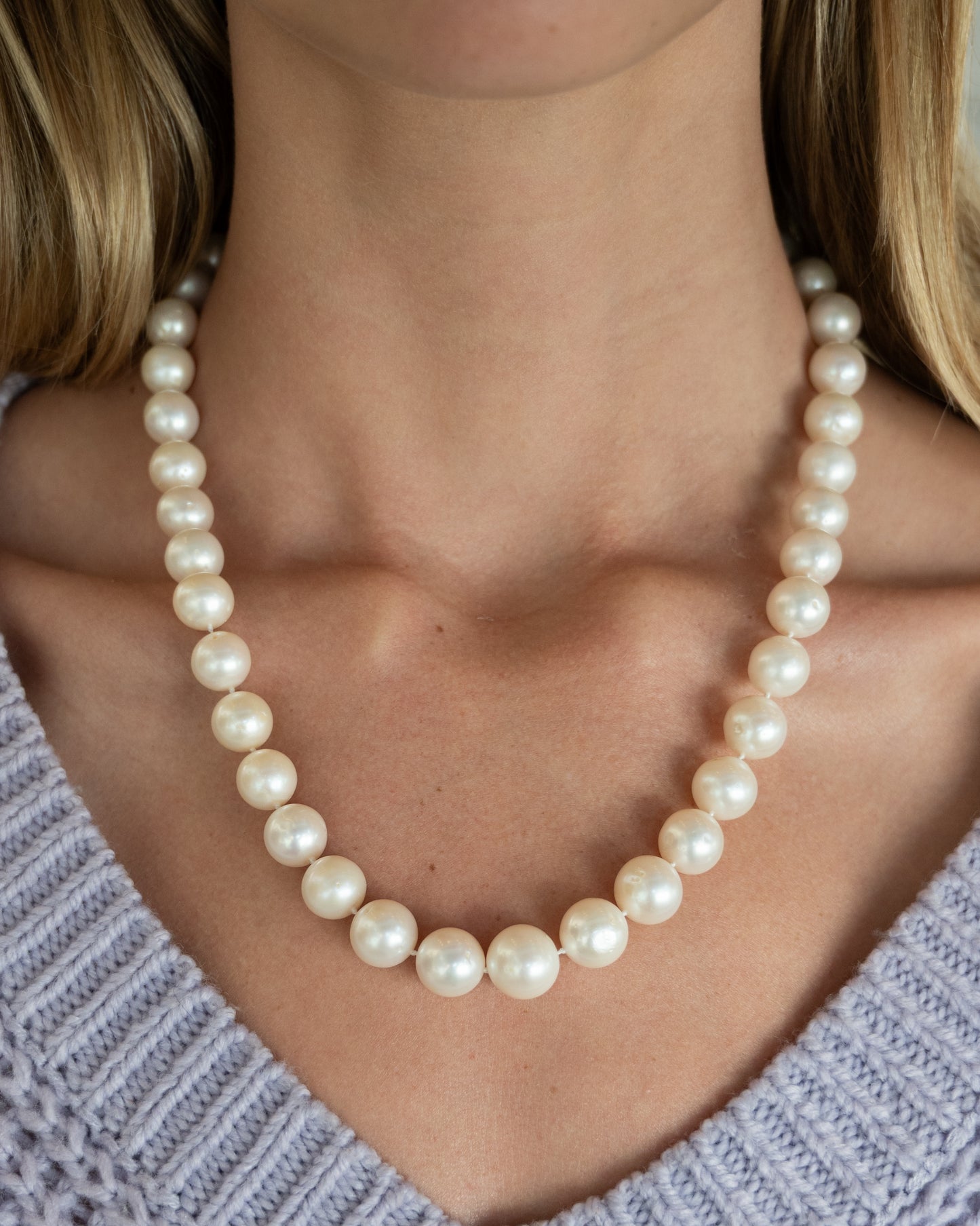 20" Freshwater Pearl Necklace 14k Yellow Gold