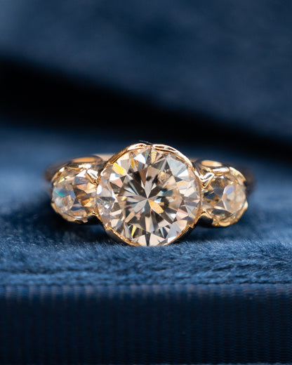 3.03 GIA Transitional Diamond Engagement Ring 18k