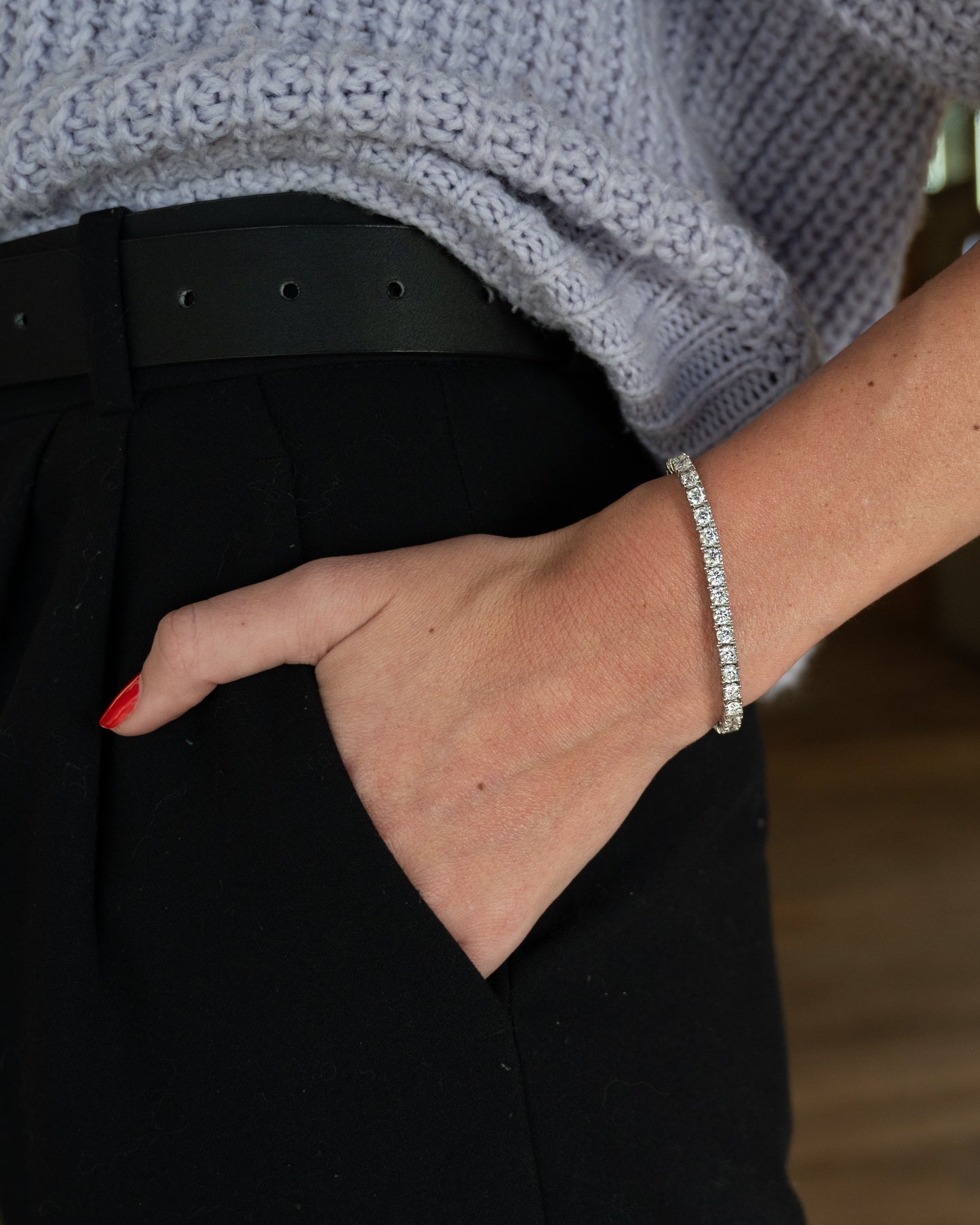 9.01 RBC Diamond Tennis Bracelet 18k White Gold