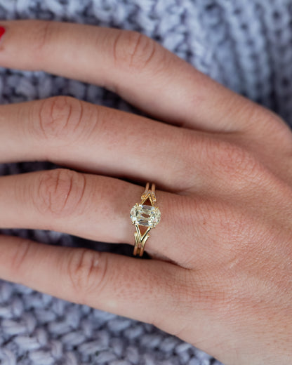 1.19 Old Mine Diamond Engagement Ring 14k Yellow Gold