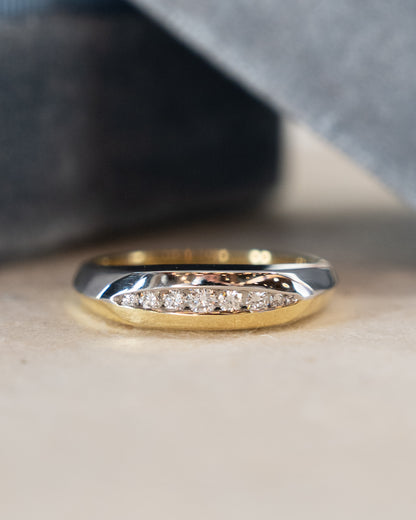 .31 Mens Diamond Wedding Band Two-Tone 18k