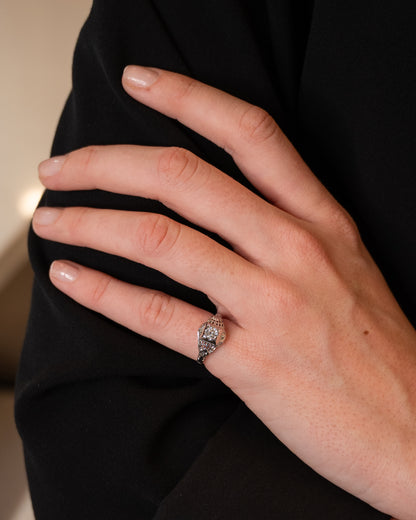 .20 Antique Deco Euro Diamond Engagement Ring 18k