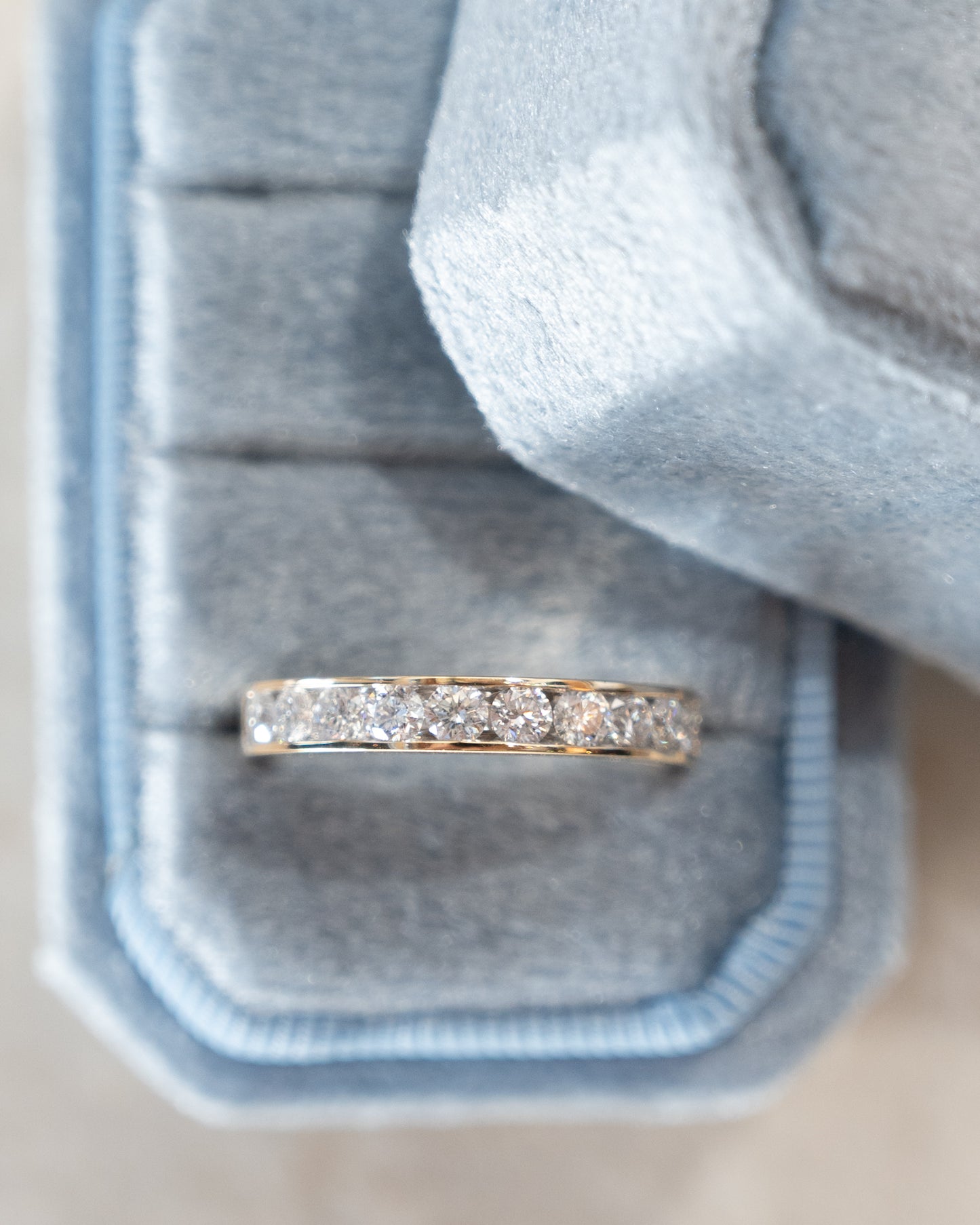 1 Carat Diamond Half Eternity Wedding Band 14k