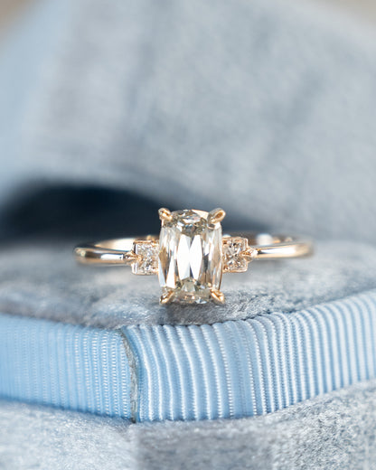 .70 GIA Cushion Diamond Engagement Ring 14k Yellow Gold