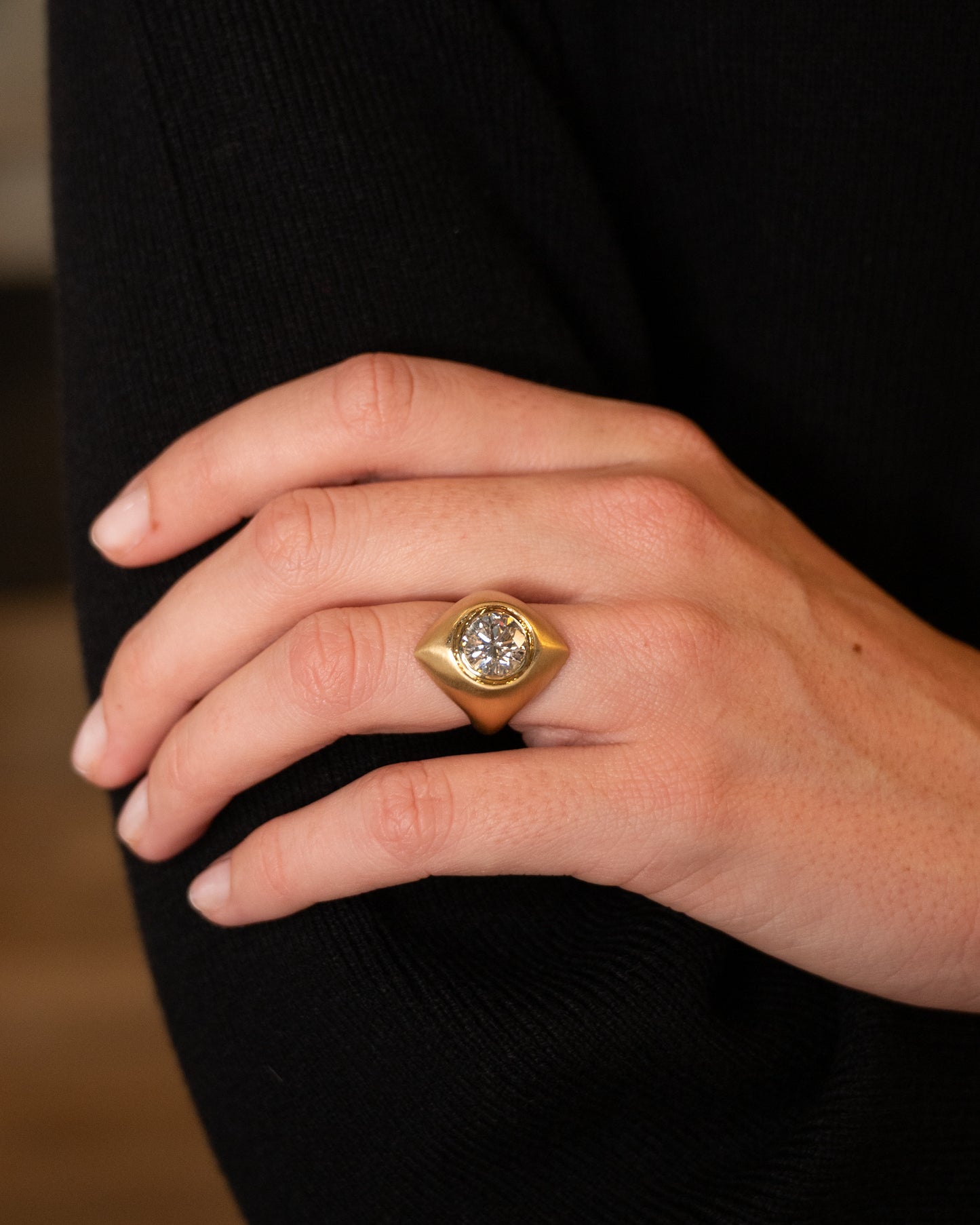 2.74 Round Brilliant Diamond Cocktail Ring 18k