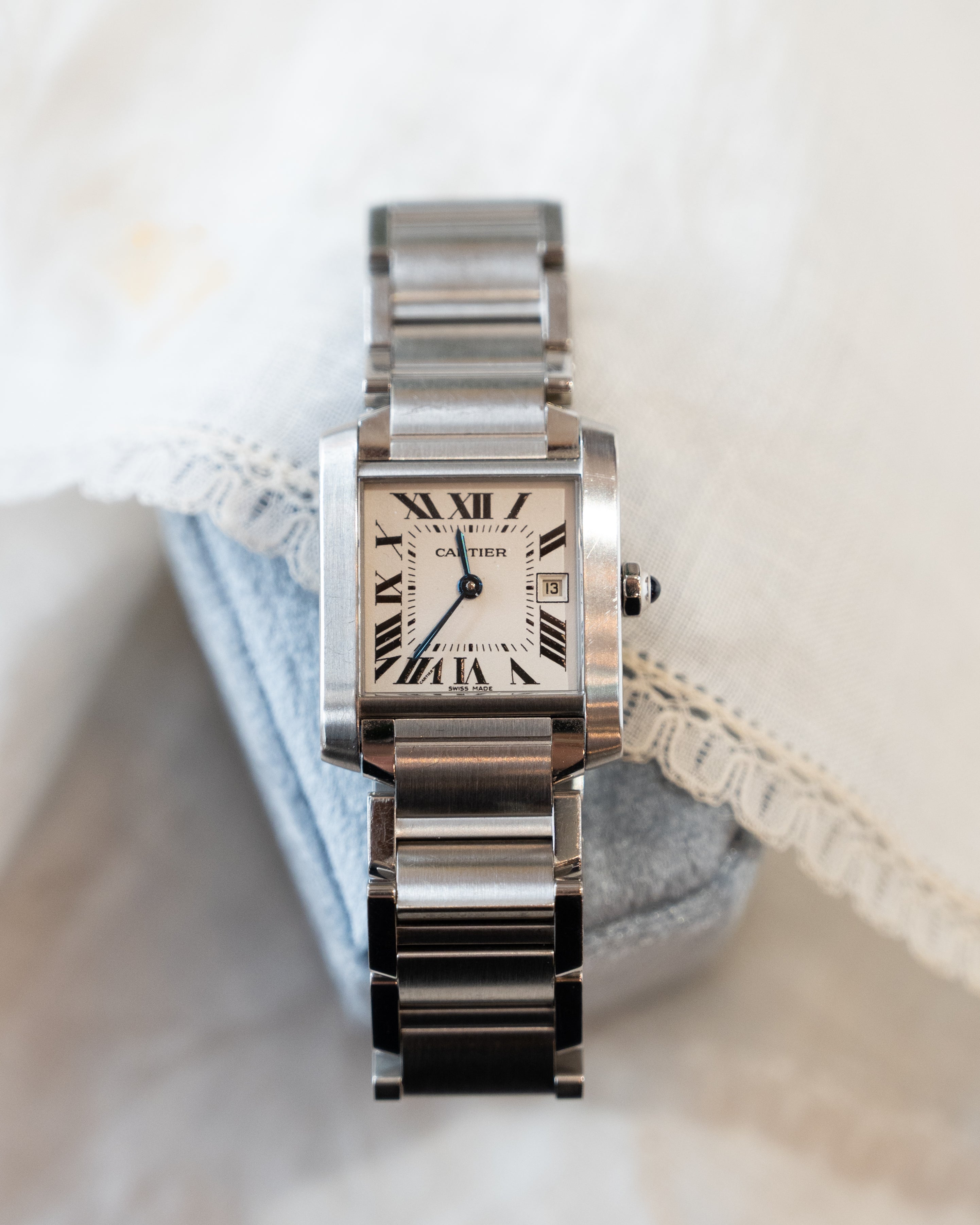 Cartier Tank Francaise Watch 2465 Stainless Steel – Filigree Jewelers