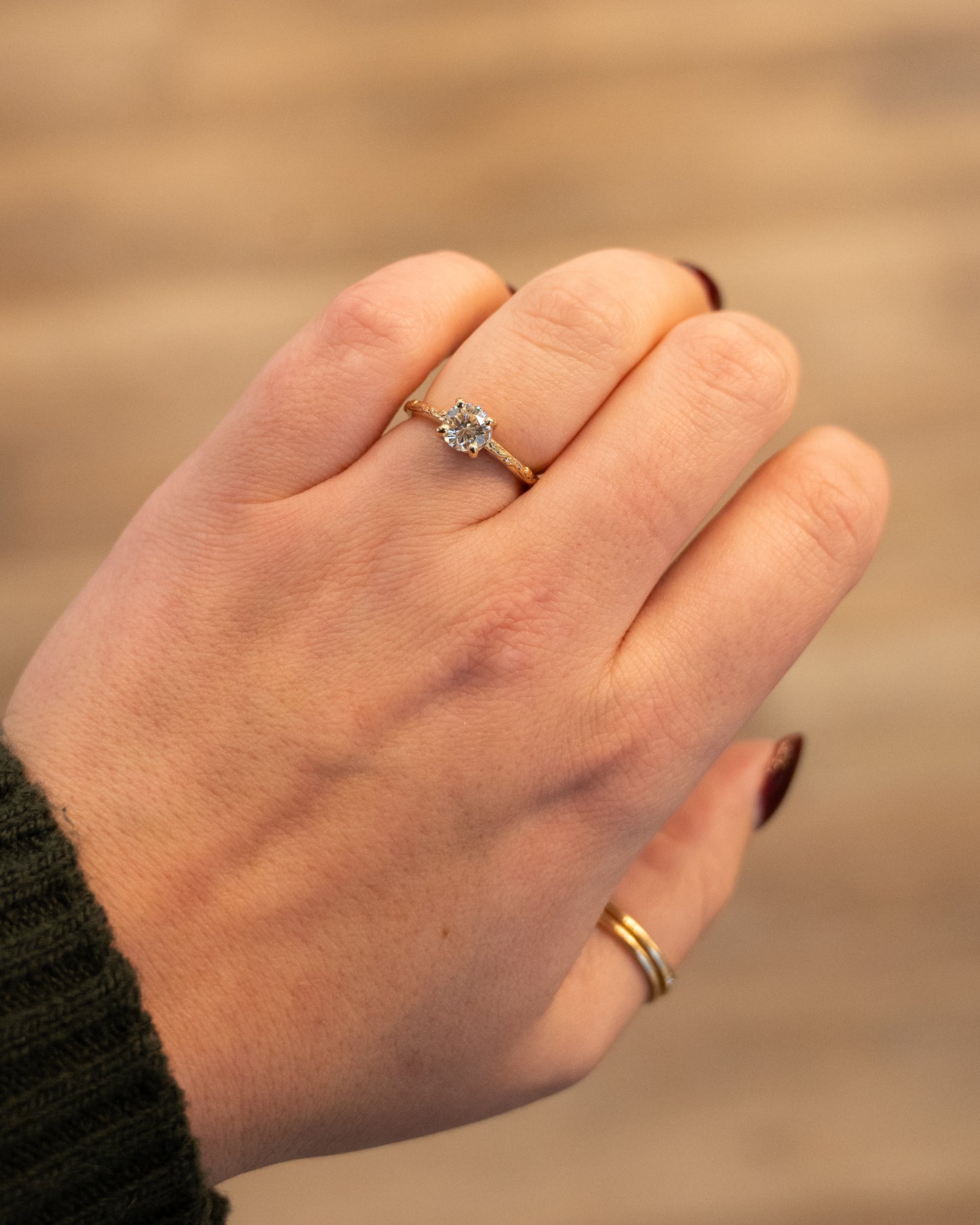 1.02 GIA Round Brilliant Diamond Engagement Ring 14k