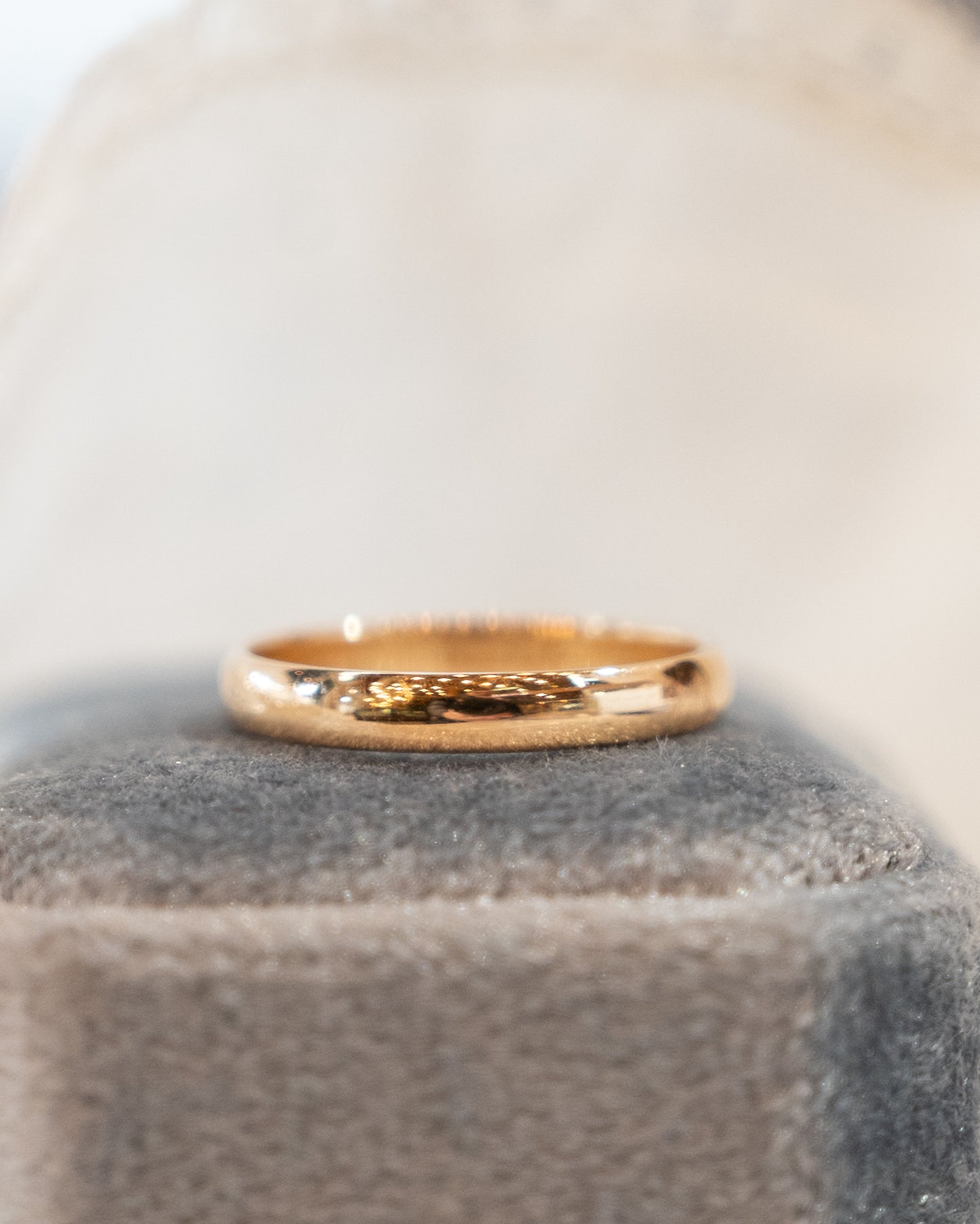 3mm Classic Half Round Wedding Band 14k Yellow Gold