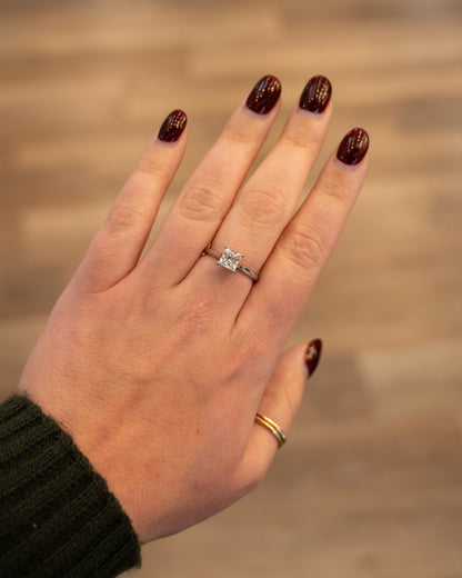 1.50 GIA Princess Cut Diamond Engagement Ring Platinum