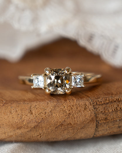 1.08 Fancy Brown Diamond Engagement Ring 14k Yellow Gold