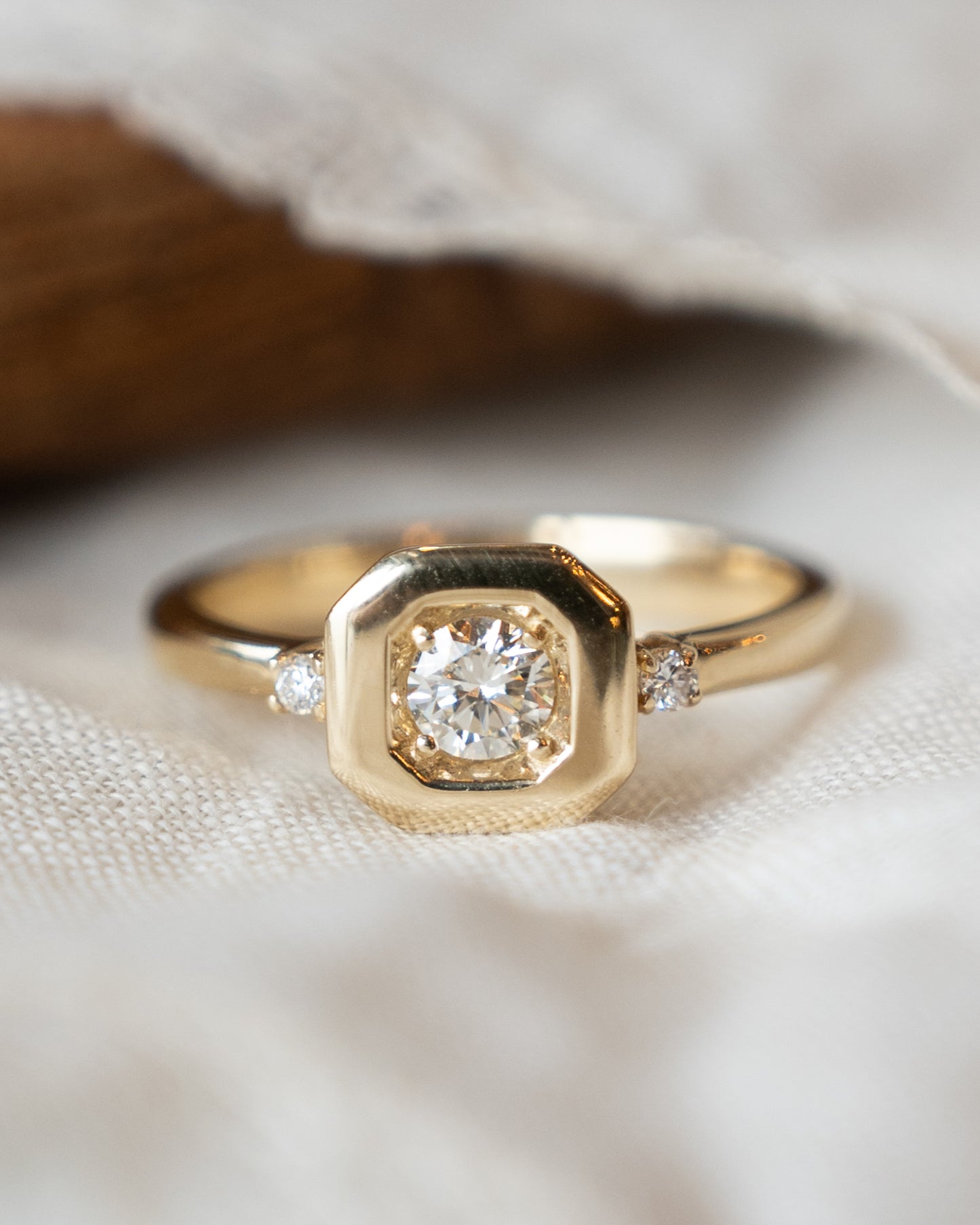 .31 Round Diamond Engagement Ring 14k Yellow Gold