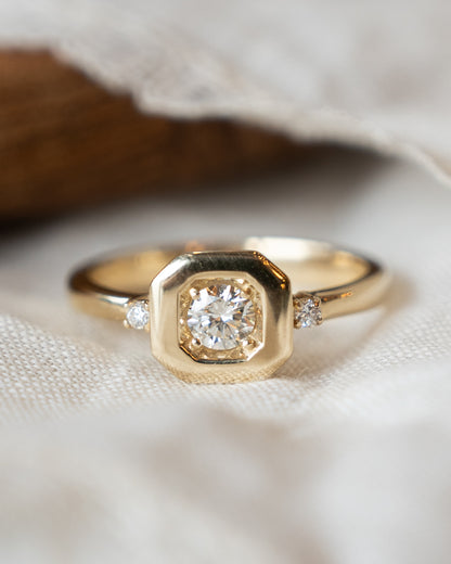 .31 Round Diamond Engagement Ring 14k Yellow Gold