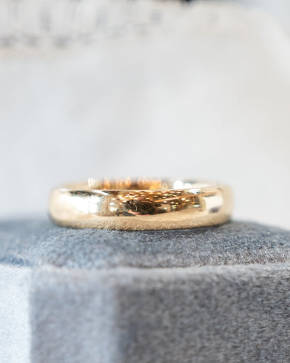 5mm Mens Eurodome Wedding Band 14k Yellow Gold
