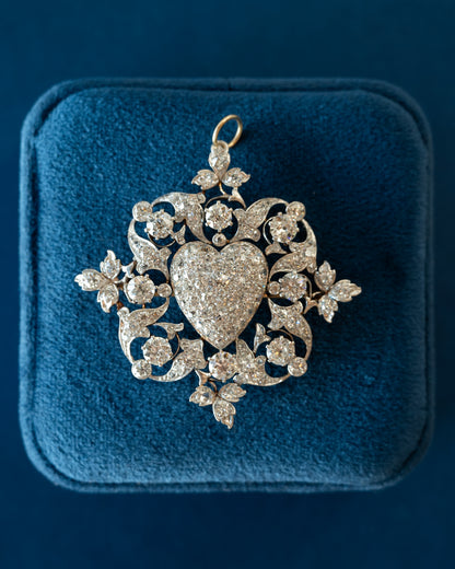 11.69 Antique Edwardian Tiffany & Co Heart Brooch/Pendant